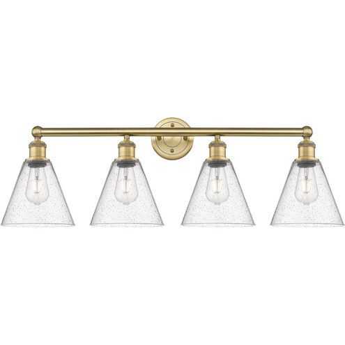 Berkshire 4 Light 35 inch Brushed Brass Bath Vanity Light Wall Light in Seedy