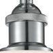 Edison Orwell 1 Light 8.38 inch Polished Chrome Semi-Flush Mount Ceiling Light in Matte White Glass