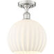Ballston White Venetian 1 Light 10.00 inch Semi-Flush Mount