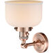 Franklin Restoration Large Bell LED 8 inch Antique Copper Sconce Wall Light, Franklin Restoration
