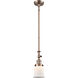 Franklin Restoration Canton 1 Light 6.5 inch Antique Copper Mini Pendant Ceiling Light in Incandescent, Matte White, Franklin Restoration
