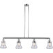 Franklin Restoration Bellmont LED 50.88 inch Polished Chrome Island Light Ceiling Light in Seedy Glass, Franklin Restoration