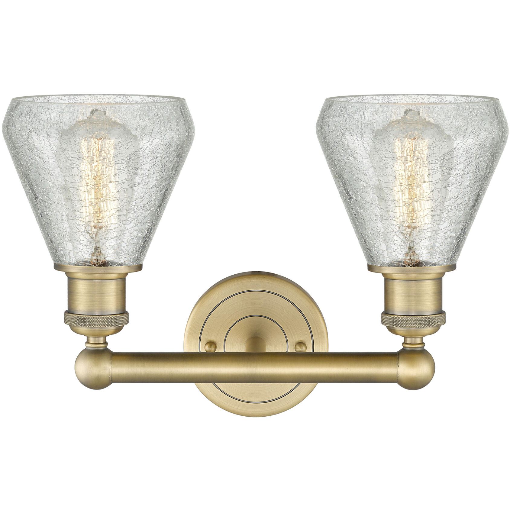 Conesus 2 Light 15 inch Brushed Brass Bath Vanity Light Wall Light