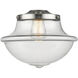 Franklin Restoration Oxford LED 11.75 inch Antique Brass Mini Pendant Ceiling Light in Clear