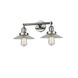 Franklin Restoration Halophane LED 18 inch Polished Nickel Bath Vanity Light Wall Light in Clear Halophane Glass, Franklin Restoration