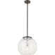 Franklin Restoration White Mouchette 1 Light 13.75 inch Oil Rubbed Bronze Stem Hung Pendant Ceiling Light