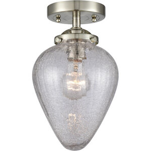 Nouveau Geneseo 1 Light 7 inch Brushed Satin Nickel Semi-Flush Mount Ceiling Light, Nouveau