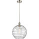 Ballston X-Large Deco Swirl 1 Light 12 inch Brushed Satin Nickel Mini Pendant Ceiling Light, Ballston