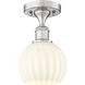 Edison White Venetian 1 Light 6.00 inch Semi-Flush Mount