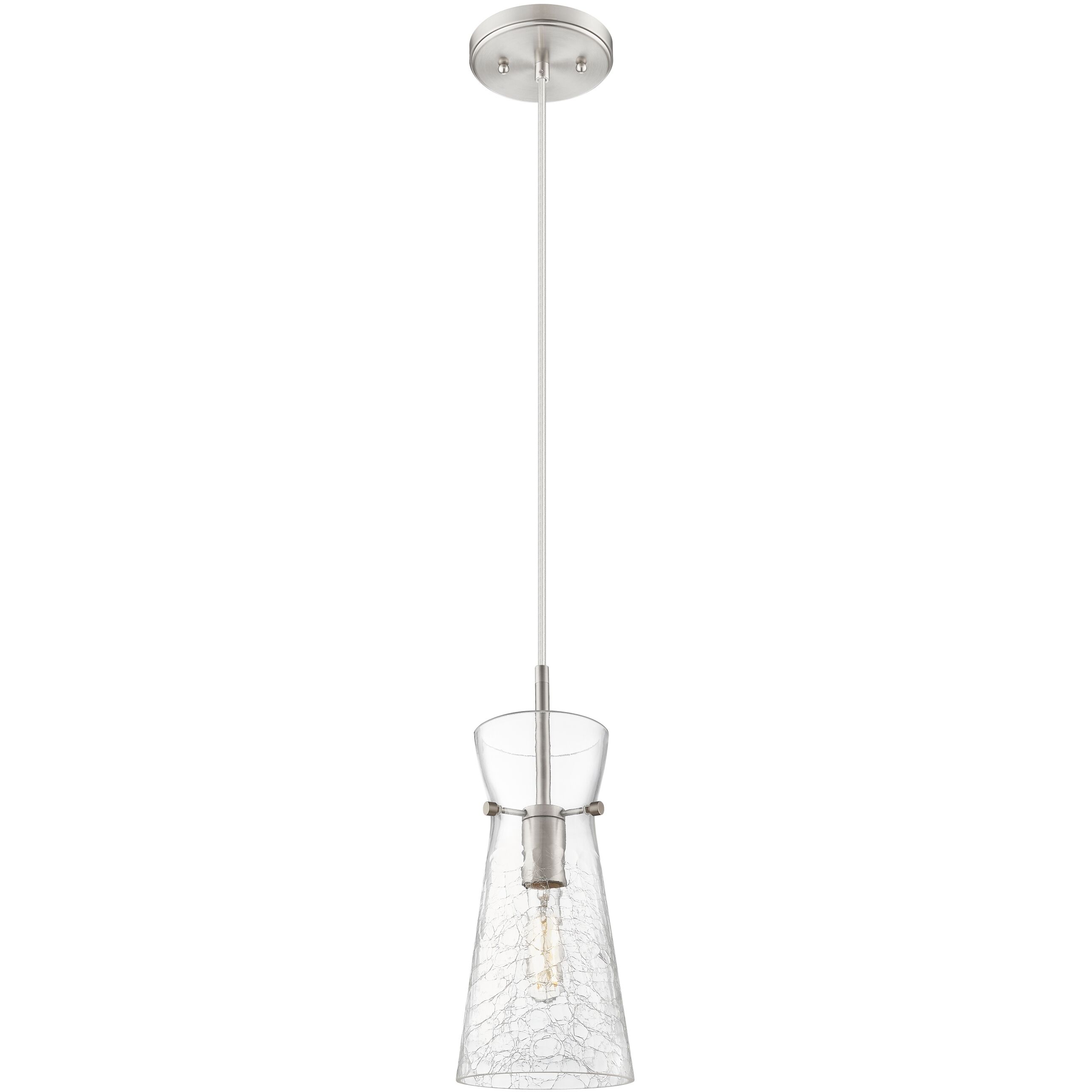 Nicole 1 Light 6 inch Brushed Satin Nickel Pendant Ceiling Light