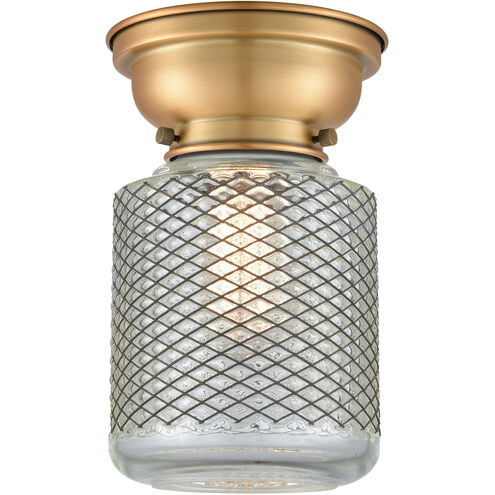 Aditi Stanton 1 Light 6 inch Brushed Brass Flush Mount Ceiling Light, Aditi