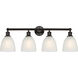 Edison Castile 4 Light 33 inch Oil Rubbed Bronze Bath Vanity Light Wall Light in White