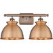 Adirondack 2 Light 18 inch Antique Copper Bath Vanity Light Wall Light
