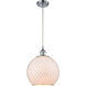 Ballston Large Farmhouse Chicken Wire LED 10 inch Polished Chrome Mini Pendant Ceiling Light, Ballston