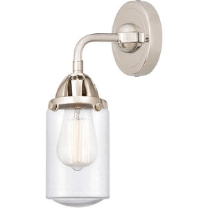 Nouveau 2 Dover 1 Light 5 inch Polished Nickel Sconce Wall Light in Seedy Glass