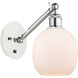 Ballston Belfast 1 Light 6 inch White and Polished Chrome Sconce Wall Light