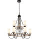 Paladin LED 31.5 inch Matte Black Chandelier Ceiling Light