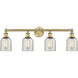 Caledonia 4 Light 32 inch Brushed Brass and Mica Bath Vanity Light Wall Light