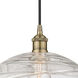 Edison Athens Deco Swirl LED 14 inch Antique Brass Pendant Ceiling Light