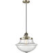 Franklin Restoration Oxford 1 Light 11.75 inch Antique Brass Mini Pendant Ceiling Light in Incandescent, Seedy