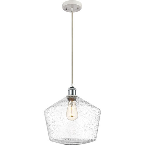 Ballston Cindyrella LED 12 inch White and Polished Chrome Mini Pendant Ceiling Light