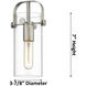 Pilaster II Cylinder 6 Light 43.88 inch Brushed Brass Bath Vanity Light Wall Light in Deco Swirl Glass