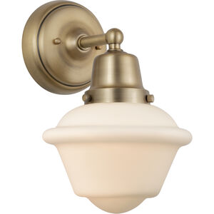 Aditi Oxford 1 Light 8 inch Brushed Brass Sconce Wall Light in Matte White Glass