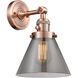 Franklin Restoration Large Cone LED 8 inch Antique Copper Sconce Wall Light, Franklin Restoration