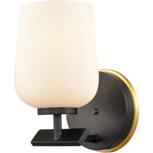 Remy LED 4.5 inch Black Satin Gold Bath Vanity Light Wall Light