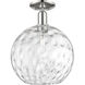 Arcadia Athens Water Glass 1 Light 12 inch Polished Nickel Semi-Flush Mount Ceiling Light