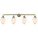 Franklin Restoration Bullet 4 Light 46 inch Antique Brass Bath Vanity Light Wall Light