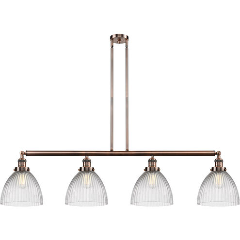 Franklin Restoration Seneca Falls 4 Light 51 inch Antique Copper Island Light Ceiling Light, Franklin Restoration