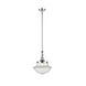 Franklin Restoration Large Oxford 1 Light 12 inch Polished Chrome Mini Pendant Ceiling Light, Franklin Restoration