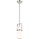 Utopia 1 Light 4.25 inch Satin Nickel Pendant Ceiling Light
