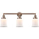 Franklin Restoration Canton LED 30 inch Antique Copper Bath Vanity Light Wall Light in Matte White Glass, Franklin Restoration