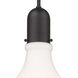 Amherst 1 Light 15.75 inch Matte Black Pendant Ceiling Light in Matte White Glass