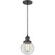 Franklin Restoration Beacon 1 Light 6 inch Matte Black Mini Pendant Ceiling Light in Incandescent, Clear, Franklin Restoration