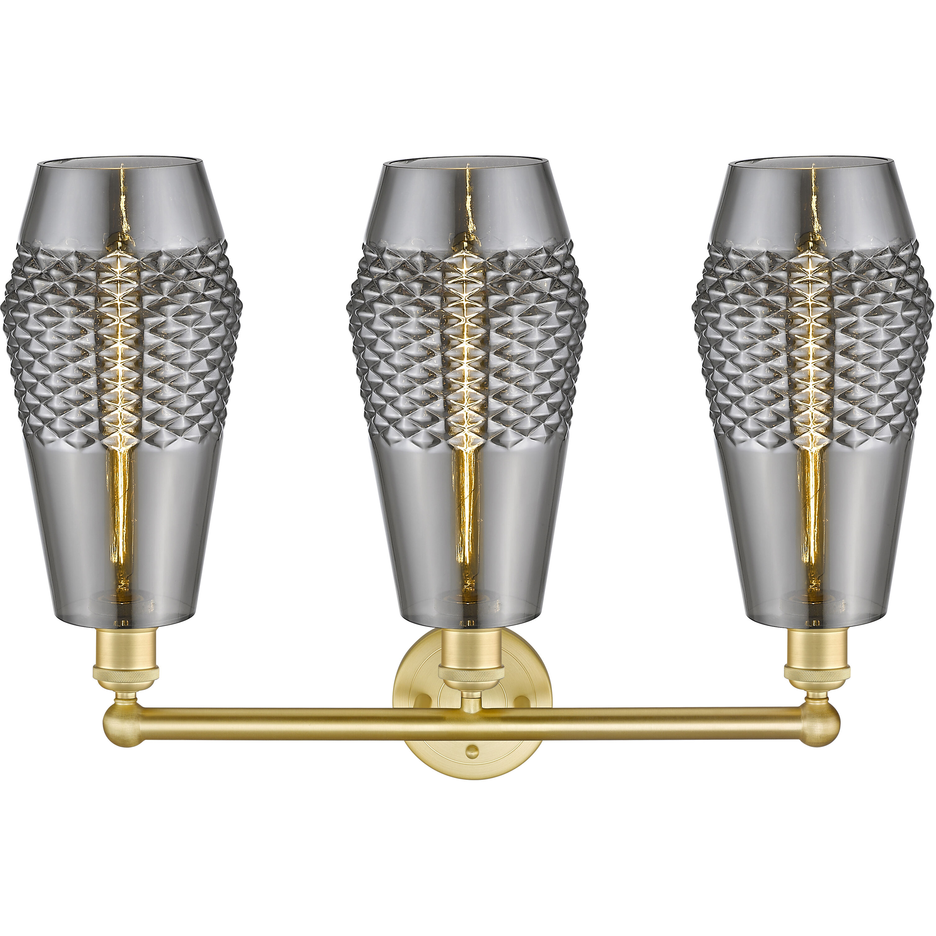 Windham 3 Light 25 inch Satin Gold Bath Vanity Light Wall Light