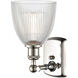 Ballston Castile LED 6 inch Polished Nickel Sconce Wall Light in Clear Glass, Ballston