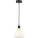 Edison Dome 1 Light 8 inch Matte Black Mini Pendant Ceiling Light