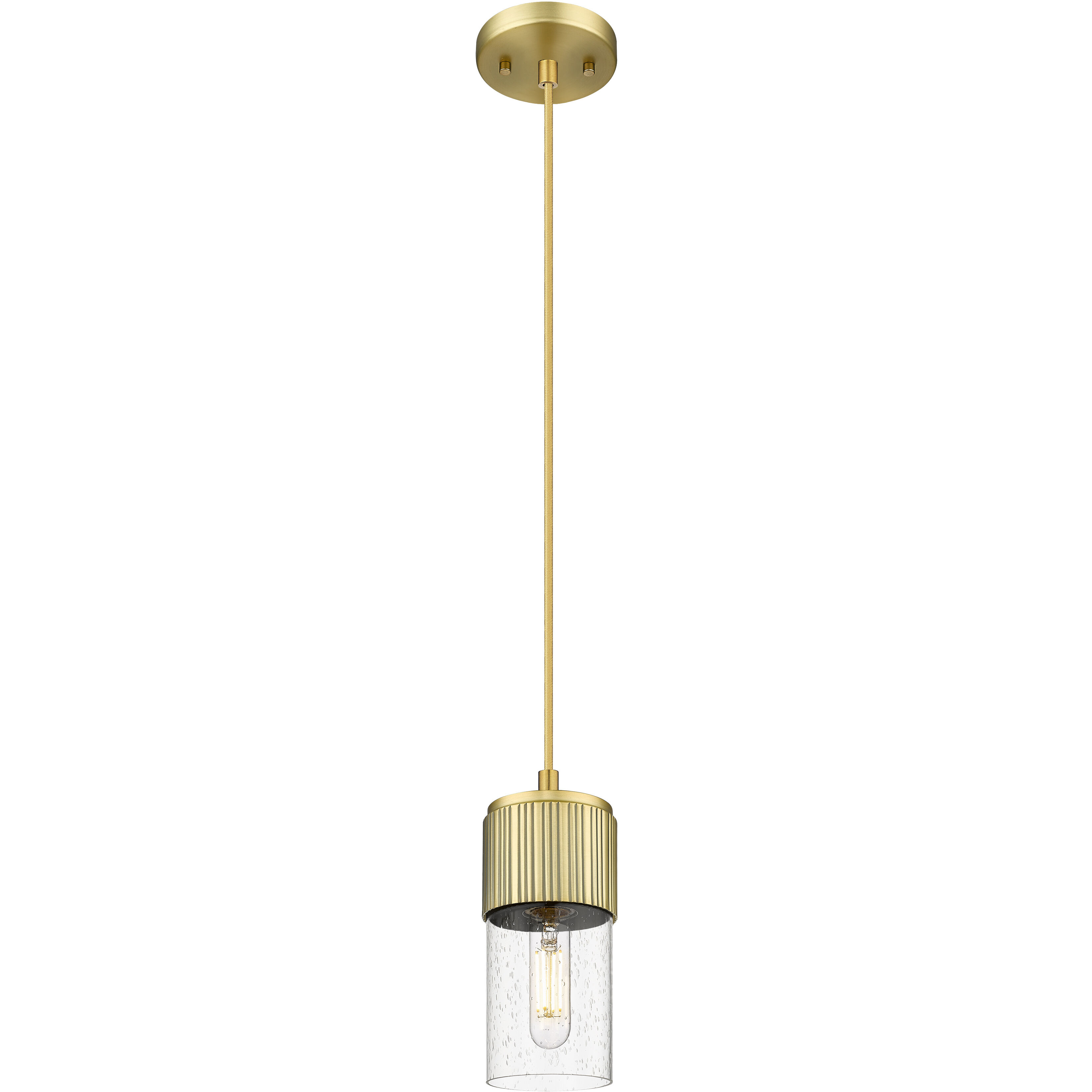 Downtown Urban Bolivar 1 Light 4.75 inch Brushed Brass Pendant Ceiling Light in Seedy