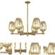Preston 6 Light 23.88 inch Brushed Brass Chandelier Ceiling Light in Mercury Glass