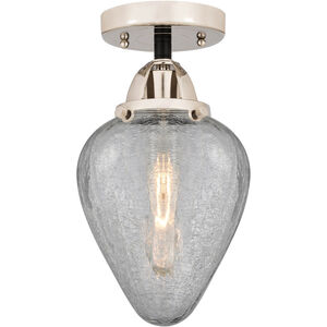 Nouveau 2 Geneseo LED 7 inch Black Polished Nickel Semi-Flush Mount Ceiling Light