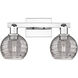Athens Deco Swirl 2 Light 16 inch Polished Chrome Bath Vanity Light Wall Light