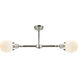 Franklin Restoration Beacon LED 23 inch Polished Nickel Chandelier Ceiling Light in Matte White Glass, Franklin Restoration