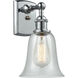 Ballston Hanover 1 Light 6.25 inch Polished Chrome Sconce Wall Light in Fishnet Glass, Ballston