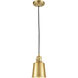 Franklin Restoration Addison LED 5 inch Satin Gold Mini Pendant Ceiling Light