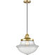 Franklin Restoration Oxford LED 11.75 inch Satin Gold Mini Pendant Ceiling Light in Clear