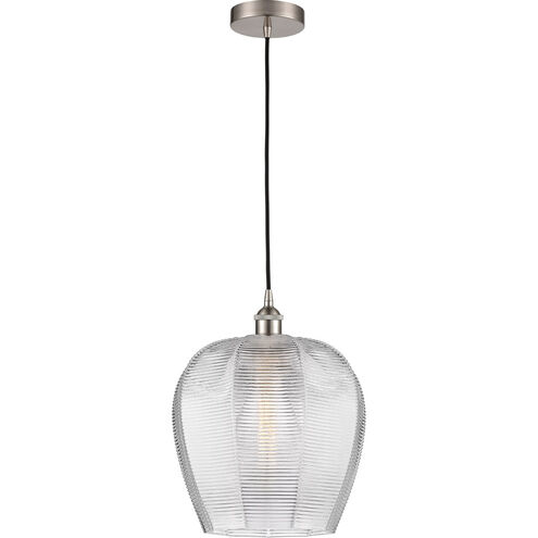 Edison Norfolk 1 Light 12 inch Brushed Satin Nickel Mini Pendant Ceiling Light