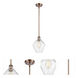 Ballston Cindyrella LED 8 inch Antique Copper Mini Pendant Ceiling Light in Seedy Glass